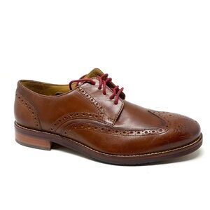 Florsheim Salerno Wingtip Oxford Dress Shoes Men’s 9 EEE Cognac Leather